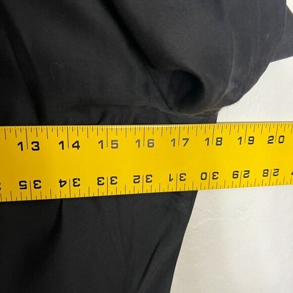 Co Dress Womens M Black Midi Long Sleeve Wool Cashmere Silk Pleated Pockets Zip - Picture 7 of 9